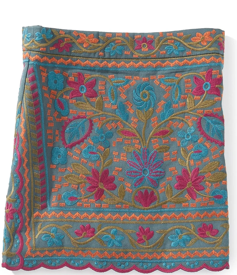 J.Marie Big Girls Embroidered Juniper Skirt