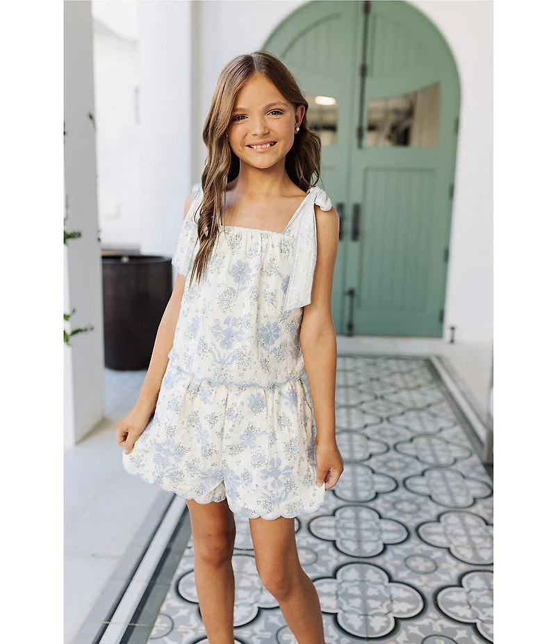 J.Marie Big Girls Hollie Scallop Trim Shorts