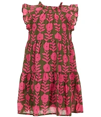 J.Marie Big Girls Kenna Flutter Sleeve Dress