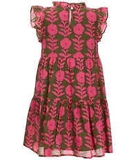 J.Marie Big Girls Kenna Flutter Sleeve Dress