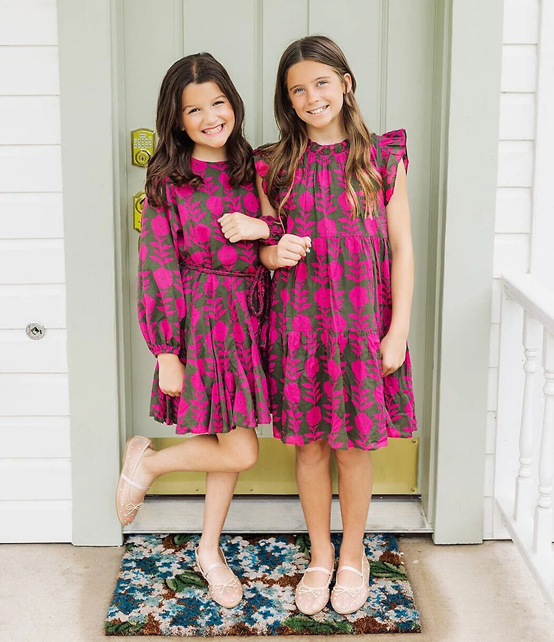 J.Marie Big Girls Kenna Flutter Sleeve Dress