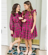 J.Marie Big Girls Kenna Flutter Sleeve Dress