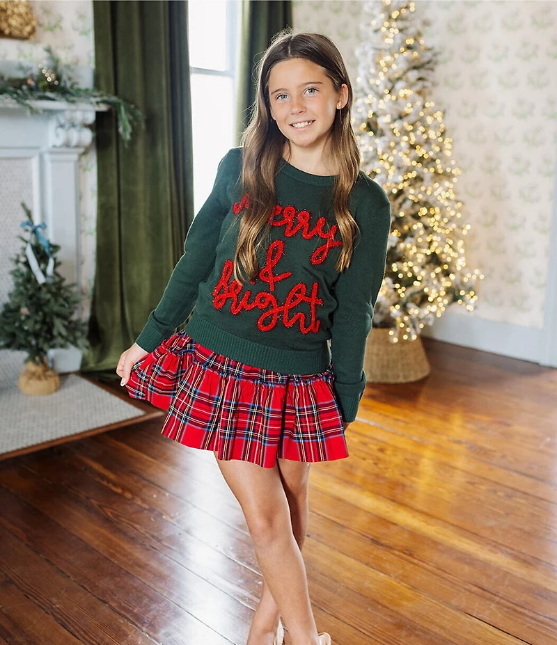 J.Marie Big Girls Long Sleeve Merry & Bright Sweater