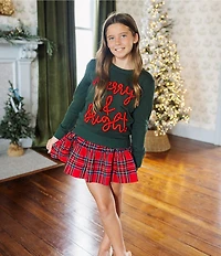 J.Marie Big Girls Long Sleeve Merry & Bright Sweater