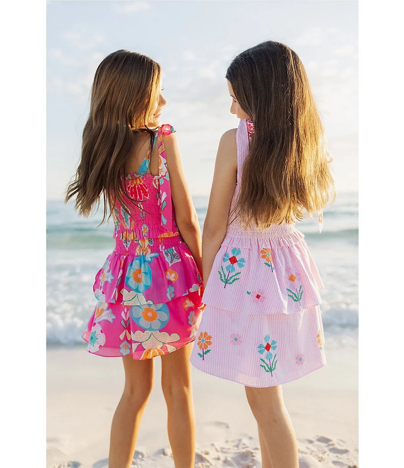 J.Marie Big Girls Sailor Tie Strap Dress