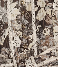 J.Marie Bridget Long Sleeve Jacquard Button Front Dress