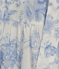 J.Marie Chloe Button Up Ruffle Sleeve Belted Tiered Midi A-Line Dress