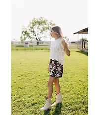 J.Marie Cody Embroidered Mini Skirt