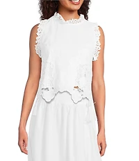 J.Marie Giselle Coordinating Embroidered Ruffle Detail Blouse