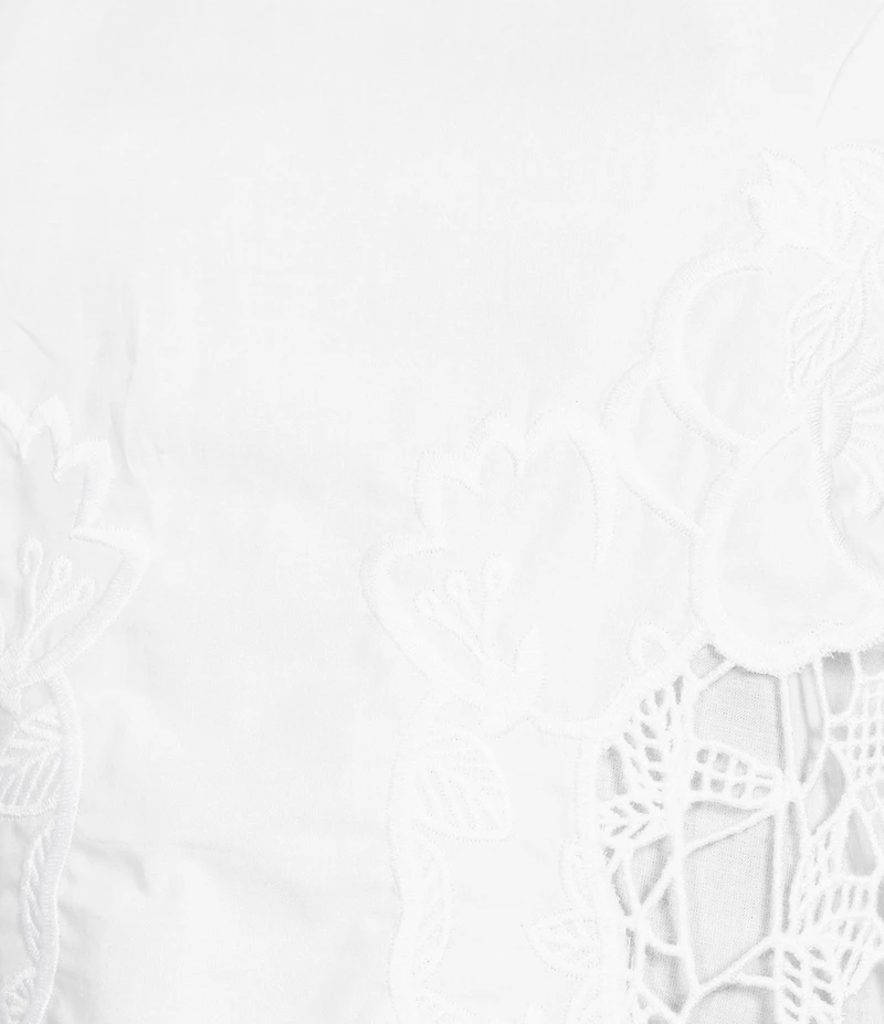 J.Marie Giselle Coordinating Embroidered Ruffle Detail Blouse