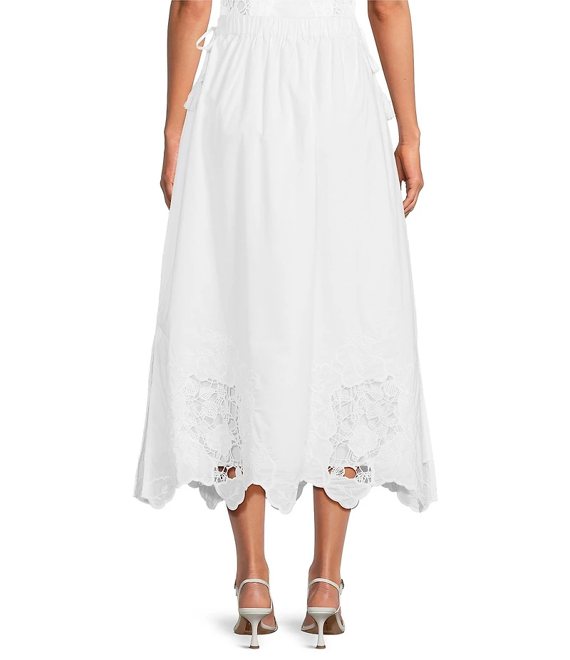 J.Marie Giselle Coordinating Lace Detail Adjustable Tie Midi Skirt
