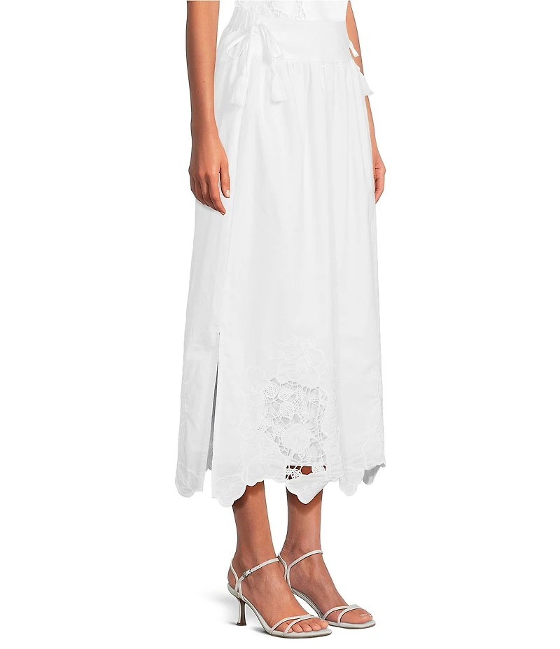 J.Marie Giselle Coordinating Lace Detail Adjustable Tie Midi Skirt