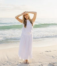 J.Marie Giselle Coordinating Lace Detail Adjustable Tie Midi Skirt