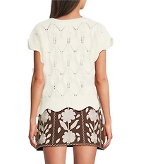 J.Marie Hayes Sleeveless Scoop Neckline Tie Side Sweater