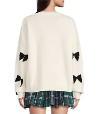 J.Marie Jenna Long Sleeve Bow front Sweater