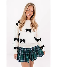 J.Marie Jenna Long Sleeve Bow front Sweater
