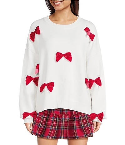 J.Marie Jenna Long Sleeve Bow front Sweater