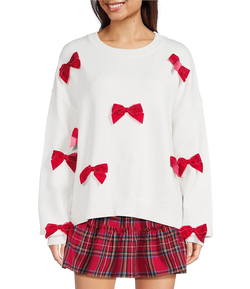 J.Marie Jenna Long Sleeve Bow front Sweater