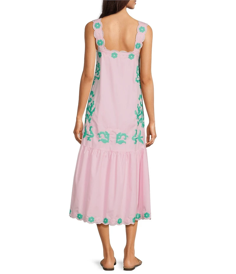 J.Marie Kassie Embroidered Tiered Dress