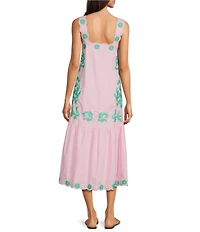 J.Marie Kassie Embroidered Tiered Dress