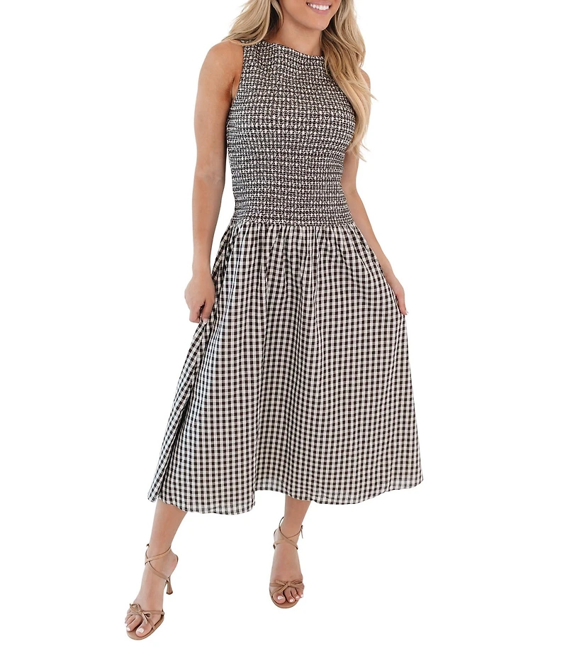 J.Marie Kendra Smocked Midi Dress