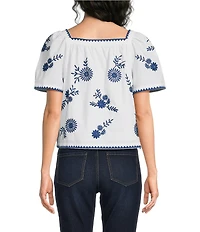 J.Marie Laken Button Up Short Sleeve Top