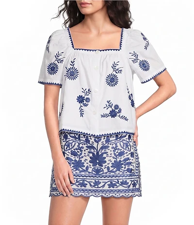 J.Marie Laken Button Up Short Sleeve Top