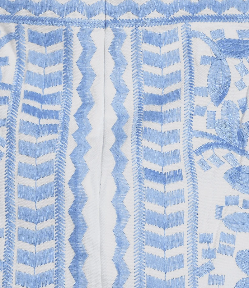 J.Marie Laken Floral Embroidered Mini Pencil Skirt