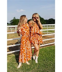 J.Marie Short Sleeve Button Front Midi Dress