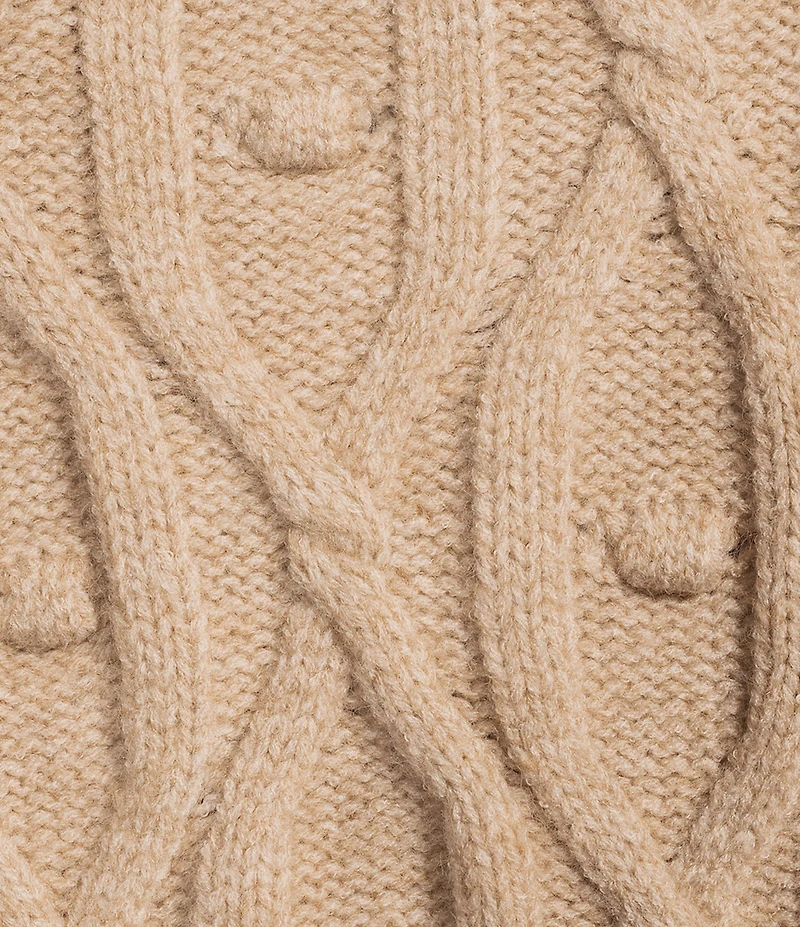 J.Marie Elliot Short Sleeve Crew Neck Cable Sweater