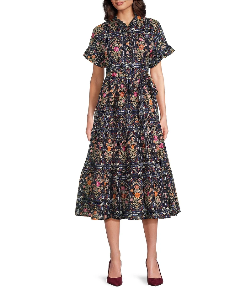 J.Marie Torian Short Sleeve Midi Dress