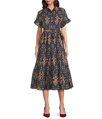 J.Marie Torian Short Sleeve Midi Dress