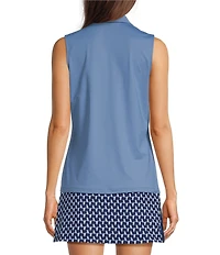 J.McLaughlin Aida Catalina Cloth Knit Point Collar Sleeveless Top