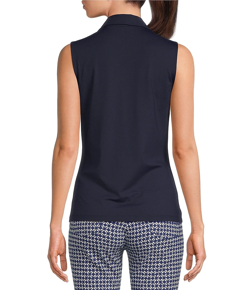 J.McLaughlin Aida Catalina Cloth Knit Point Collar Sleeveless Top