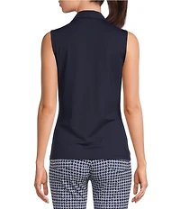 J.McLaughlin Aida Catalina Cloth Knit Point Collar Sleeveless Top