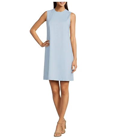 J.McLaughlin Alicia Knit Mock Neck Sleeveless Stritch Detail Dress