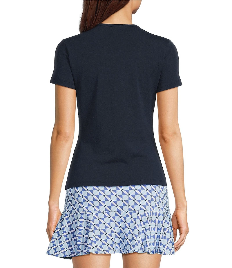 J.McLaughlin Allie Stretch Crew Neck Short Sleeve Tee