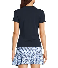 J.McLaughlin Allie Stretch Crew Neck Short Sleeve Tee