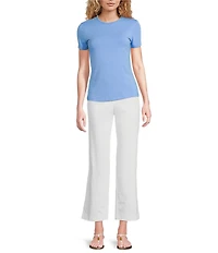 J.McLaughlin Allie Stretch Crew Neck Short Sleeve Tee