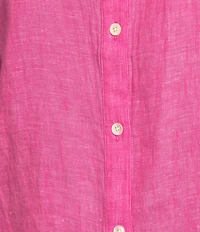 J.McLaughlin Britt Linen Point Collar Long Sleeve Button Front Blouse
