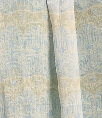 J.McLaughlin Britt Printed Airy Linen Point Collar Long Sleeve Shirt