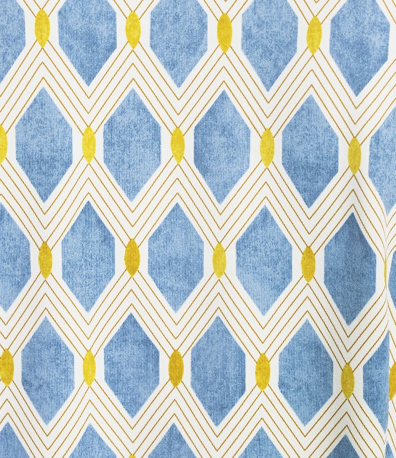 J.McLaughlin Calla Printed Catalina Cloth Point Collar 3/4 Sleeve Tie Waist Dress