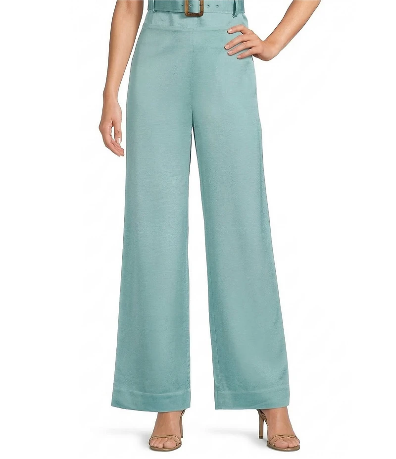 J.McLaughlin Carter Dupioni Flat Front Wide Leg Coordinating Pants