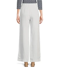 J.McLaughlin Carter Knit Linen Flat Front Straight Leg Pants