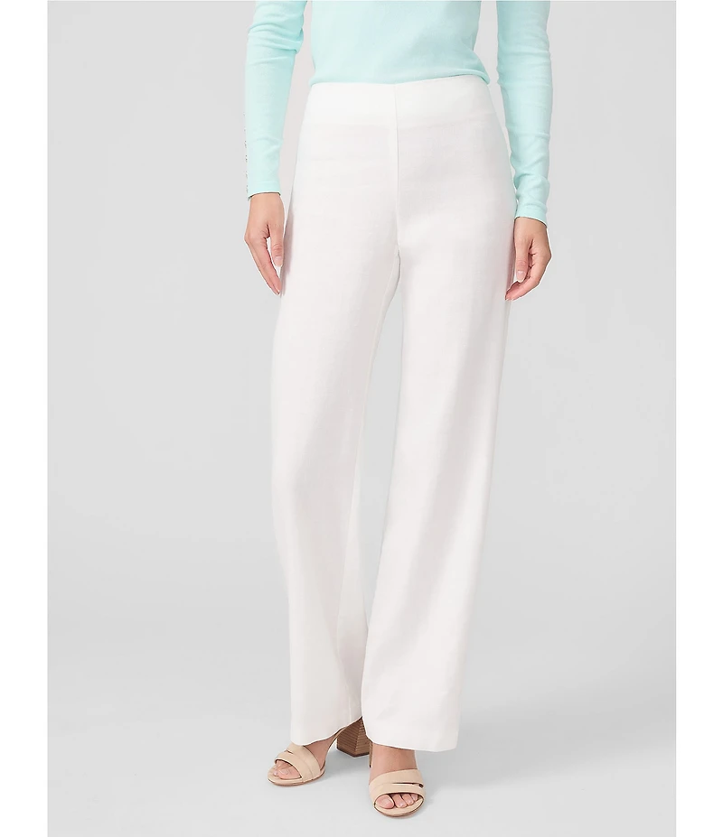 J.McLaughlin Carter Knit Linen Flat Front Straight Leg Pants