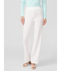 J.McLaughlin Carter Knit Linen Flat Front Straight Leg Pants