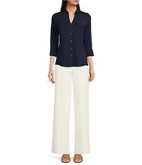 J.McLaughlin Carter Stretch Knit Wide Leg Pants
