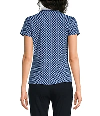 J.McLaughlin Court Catalina Cloth Point Collar Short Sleeve Polo Top