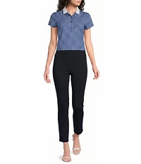J.McLaughlin Court Catalina Cloth Point Collar Short Sleeve Polo Top