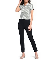 J.McLaughlin Court Catalina Cloth Point Collar Short Sleeve Polo Top